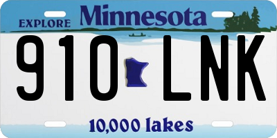 MN license plate 910LNK