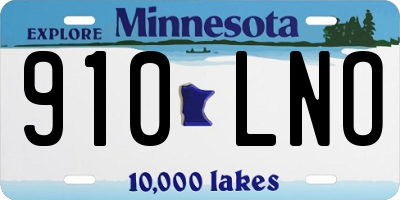 MN license plate 910LNO