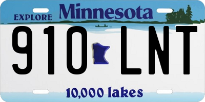 MN license plate 910LNT