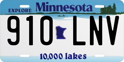 MN license plate 910LNV