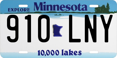 MN license plate 910LNY