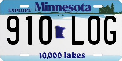 MN license plate 910LOG
