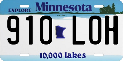 MN license plate 910LOH
