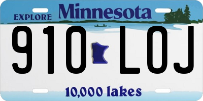 MN license plate 910LOJ