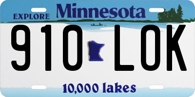 MN license plate 910LOK