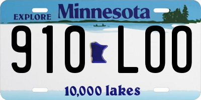 MN license plate 910LOO