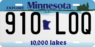 MN license plate 910LOQ