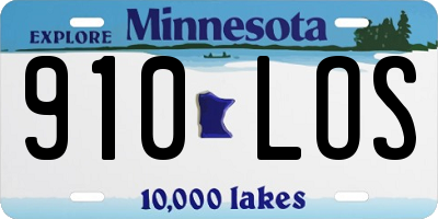 MN license plate 910LOS