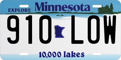 MN license plate 910LOW