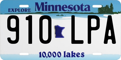 MN license plate 910LPA