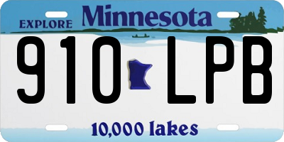 MN license plate 910LPB