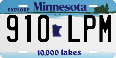 MN license plate 910LPM