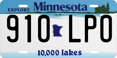 MN license plate 910LPO