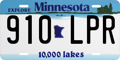MN license plate 910LPR