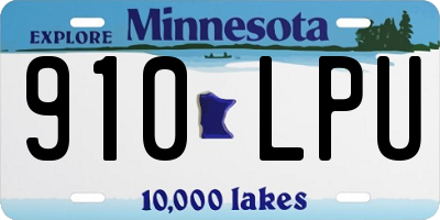 MN license plate 910LPU