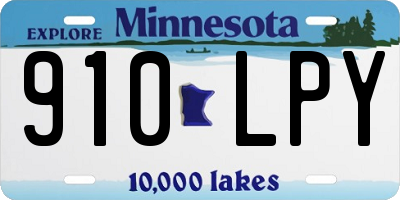 MN license plate 910LPY