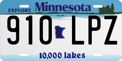 MN license plate 910LPZ