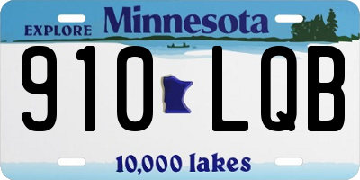 MN license plate 910LQB