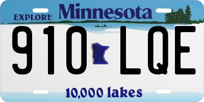 MN license plate 910LQE
