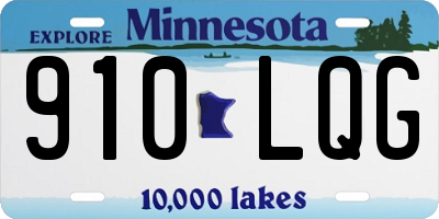 MN license plate 910LQG