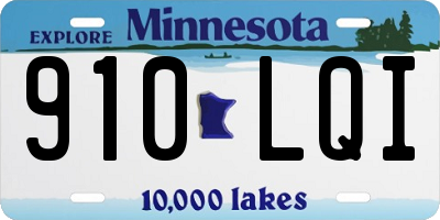 MN license plate 910LQI