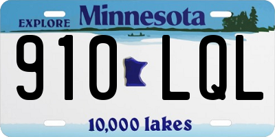 MN license plate 910LQL