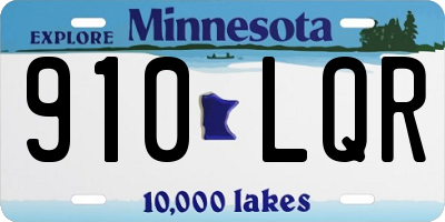 MN license plate 910LQR