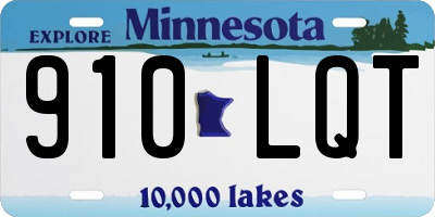 MN license plate 910LQT
