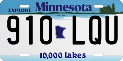 MN license plate 910LQU