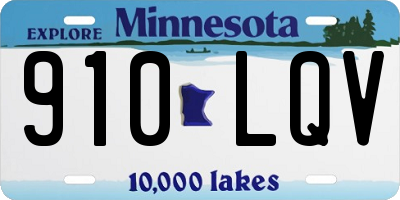 MN license plate 910LQV