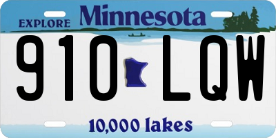 MN license plate 910LQW