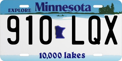 MN license plate 910LQX