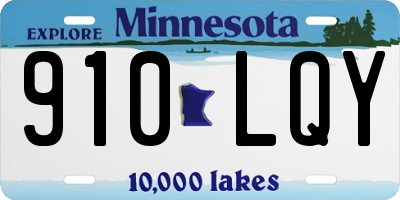 MN license plate 910LQY