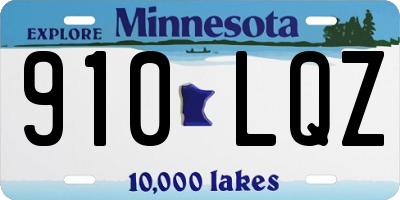 MN license plate 910LQZ