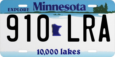 MN license plate 910LRA