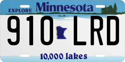 MN license plate 910LRD