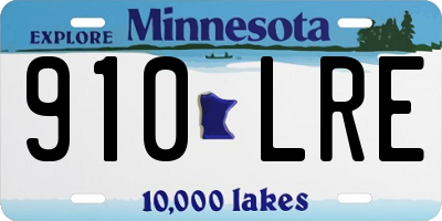 MN license plate 910LRE