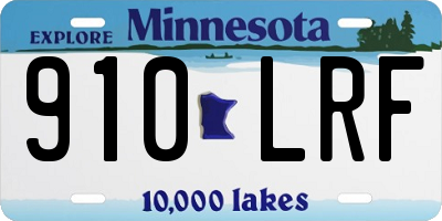 MN license plate 910LRF