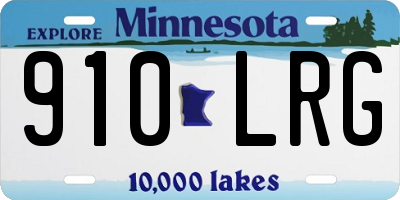 MN license plate 910LRG