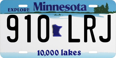 MN license plate 910LRJ