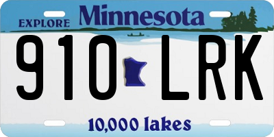 MN license plate 910LRK