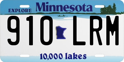 MN license plate 910LRM