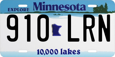 MN license plate 910LRN