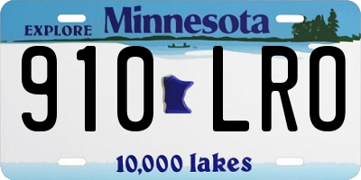 MN license plate 910LRO