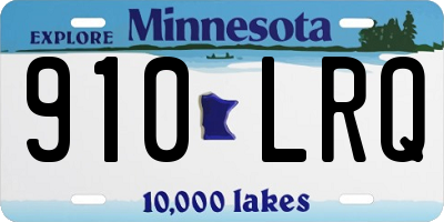 MN license plate 910LRQ