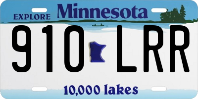 MN license plate 910LRR