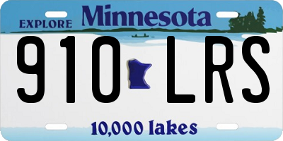 MN license plate 910LRS