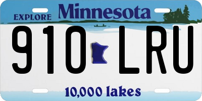 MN license plate 910LRU