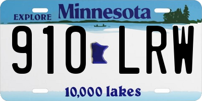 MN license plate 910LRW