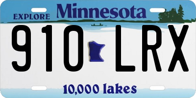 MN license plate 910LRX